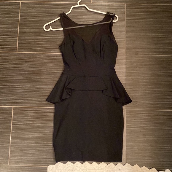 Bebe peplum mesh dress - Picture 2 of 4